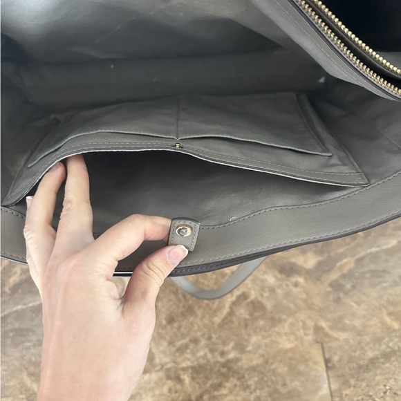 Tory Burch Taupe Leather Tote - Picture 5 of 7